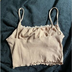 light brown crop top